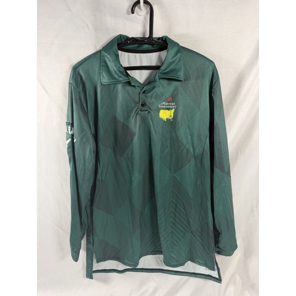 Masters Tournament long-sleeve performance golf polo shirt Size Large
